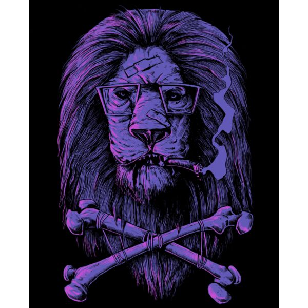 Nothing as it Seems Lion Print purple Thumbnail